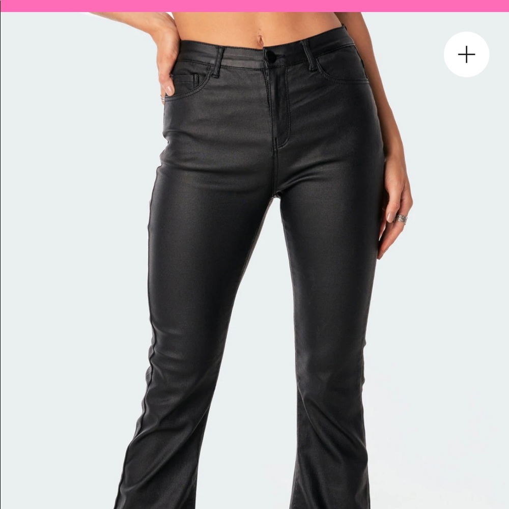 Edikted leather flare jeans NEW size medium